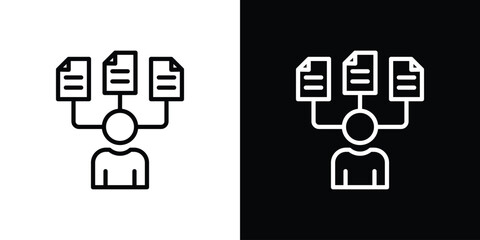 Multitask icon isolated silhouette on white background. Vector illustration.