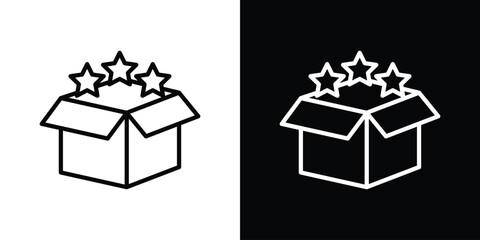 New product icon isolated silhouette on white background. Vector illustration.