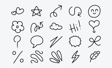 Doodle Line Art Graphic Pack