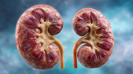 Human kidneys internal anatomy detailed view human anatomy