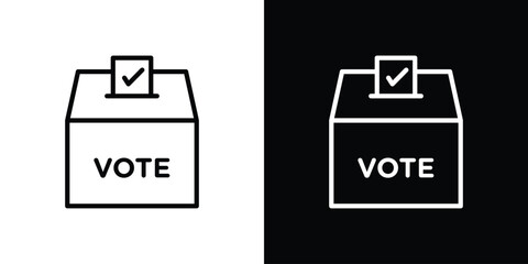 Referendum icon isolated silhouette on white background. Vector illustration.
