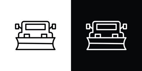 Snowplow icon vector, Symbol, logo illustrations