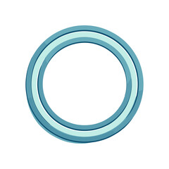 Abstract circular design with layered rings in shades of blue, ideal for modern graphics