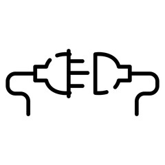 Electric plug socket icon