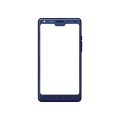 Minimalistic smartphone design with blank screen, ideal for app mockups and digital displays