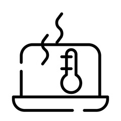Hot temperature computer icon