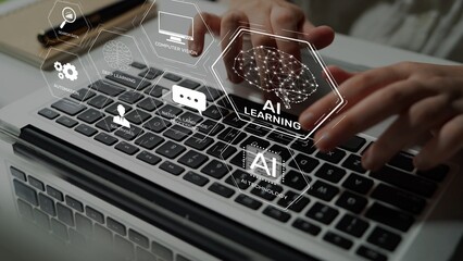 AI learning system involves deep learning, supervised machine learning, and natural language...