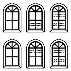 Frozen Window Frame Minimalist Line Art Set