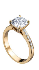golden ring with diamonds