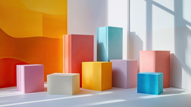 Sticky notes with colorful designs on a white background, ideal for business, organization, and office work.