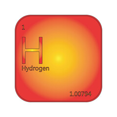 Hydrogen element of the periodic table