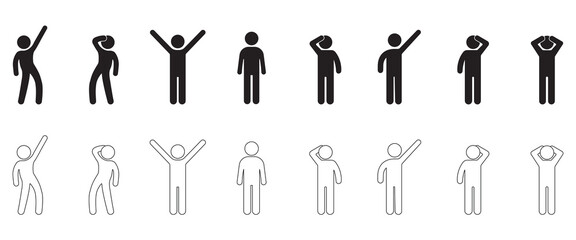 People icon set, people activity icon set, icon set, vector, editable stroke