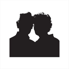 elderly couple vector silhouette clip art collections.