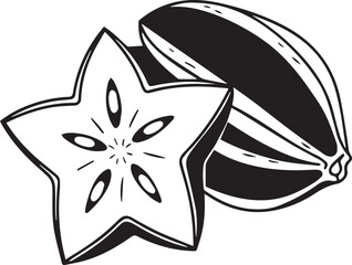 Adobe Illustrator Artwork: Starfruit.