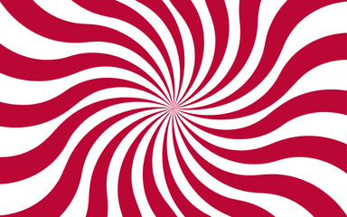 Dynamic abstract spiral design with a central focal point with wavy stripes. Hypnotic swirl radiates symmetrically sense of motion and energy. Graphic, and retro-inspired illusion of spinning or depth