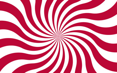 Dynamic abstract spiral design with a central focal point with wavy stripes. Hypnotic swirl radiates symmetrically sense of motion and energy. Graphic, and retro-inspired illusion of spinning or depth