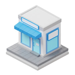 Fototapeta premium 3D render a modern building on white background