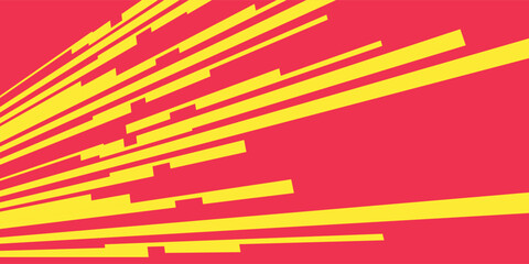 Comic book speed lines with red and yellow motion effect. Radial burst and stripe style, ideal for superhero action scenes, manga frames, pop art, explosion backgrounds, or dynamic posters.