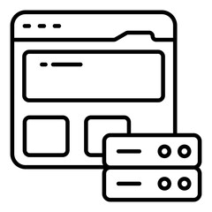 Modern design icon of server website