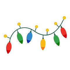 Christmas Lights icon perfect for holiday designs, decor, cards, and digital projects.