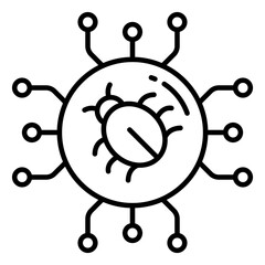Modern design icon of network bug