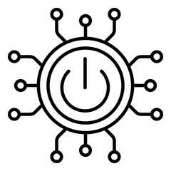 An icon design of shutdown