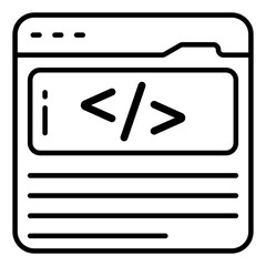 Unique design icon of web coding