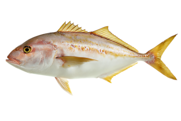 Close up of a yellowtail amberjack fish.