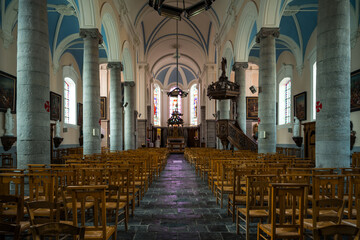 Lecelles, France le 2 juin 2025 : Église catholique Saint-Denis à Lecelles en région Hauts de...