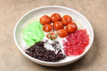 Bubur Madura atau Bubur Campur. Madura porridge is porridge with a sweet taste that contains a mixture of several sweet porridges
