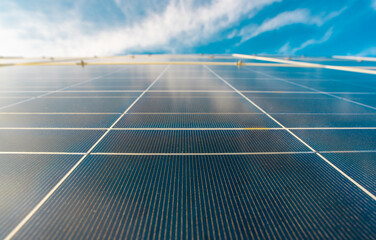 Panel installation on rooftops. Solar solutions for green living. Power from solar is renewable....