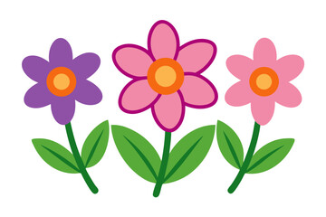 Minimalist Spring Flowers and Plants on White Art