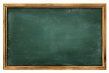 Blank chalkboard with wooden frame. Education concept.