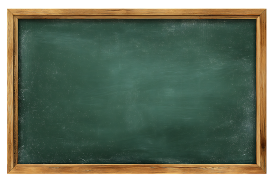 Blank chalkboard with wooden frame. Education concept.