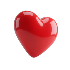 Glossy Plastic Style Red Heart PNG