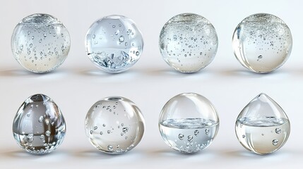 Transparent Water Droplets on Glass PNG with Realistic Refraction for Refreshing and Nature-Themed Artwork