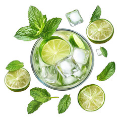 Refreshing lime and mint cocktail (1)