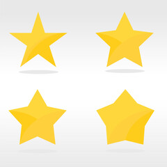 Golden star vector icon. flat star element. for apps and websites. Represents quality. Star vector