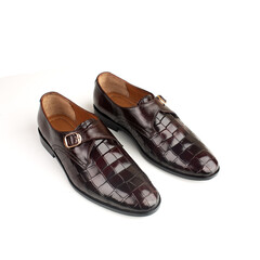 Men brown Formal Shoes isolated on white background