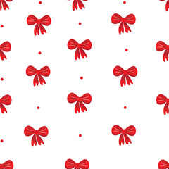 seamless pattern with red bows