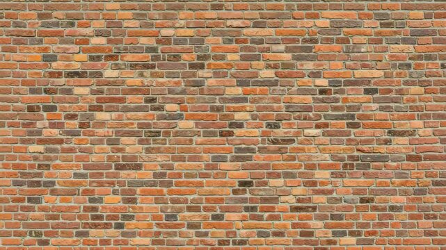 Red brick wall texture background in rustic style  