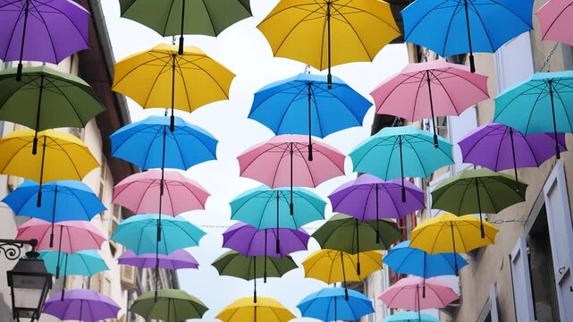 Parapluies color&eacute;s 3