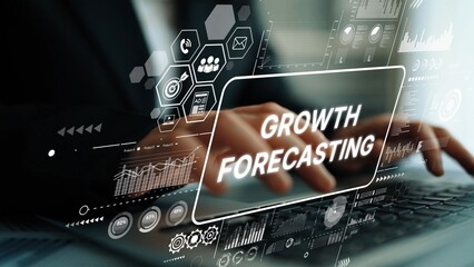 Business Growth Forecasting Concept with Data Analytics and Technology Interface for Strategic Planning and Decision Making. Asymptotic smart data analytic.