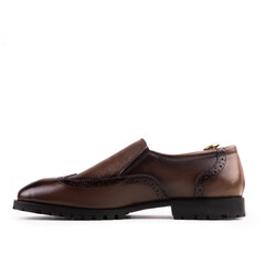 Men brown Formal Shoes isolated on white background