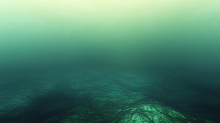 Tranquil underwater scene with gentle waves and sunlight creating a serene ocean floor view
