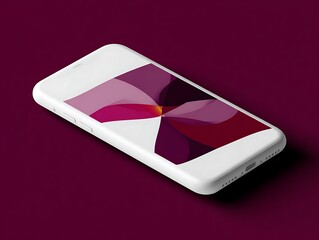 Abstract phone display, vibrant colors