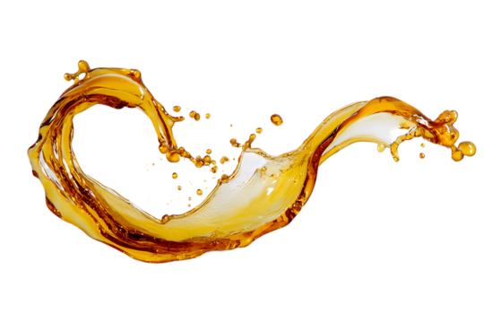 Abstract swirl of golden liquid, perfect for drink or oil advertising.