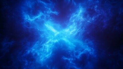 Abstract blue energy background with smoky textures and vibrant light effects for graphic design