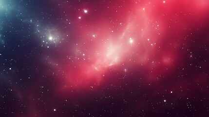 Ethereal cosmic landscape with vibrant nebula clouds and twinkling stars for background use