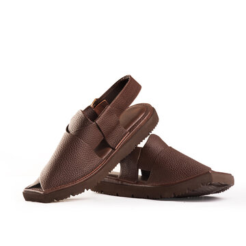 Stylish Peshawari  sandel on White background. 